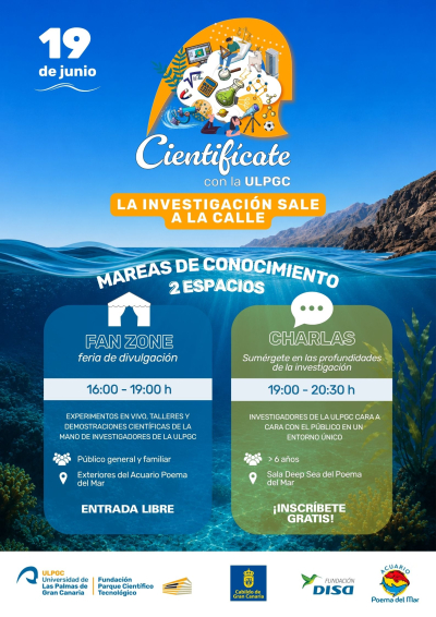 La investigaci&oacute;n de la ULPGC sale a la calle para abrir el verano con ciencia, talleres y charlas junto al Poema del Mar