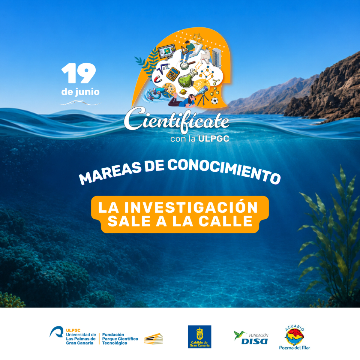 La investigaci&oacute;n de la ULPGC sale a la calle para abrir el verano con ciencia, talleres y charlas junto al Poema del Mar