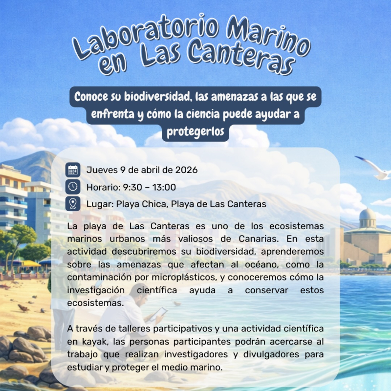 &laquo;Cient&iacute;ficate con la ULPGC&raquo; acerca la ciencia marina a alumnado de Secundaria y Bachillerato con una jornada pr&aacute;ctica y divulgativa en Las Canteras